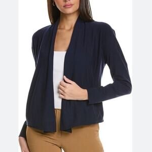 Theory Easy Front Bilen Viscose Career Wear Casual Cardigan Blue Small